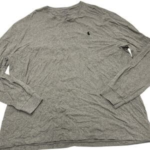 Polo Ralph Lauren Shirt Mens X Large Grey Classic‎ Fit Long Sleeve Cotton